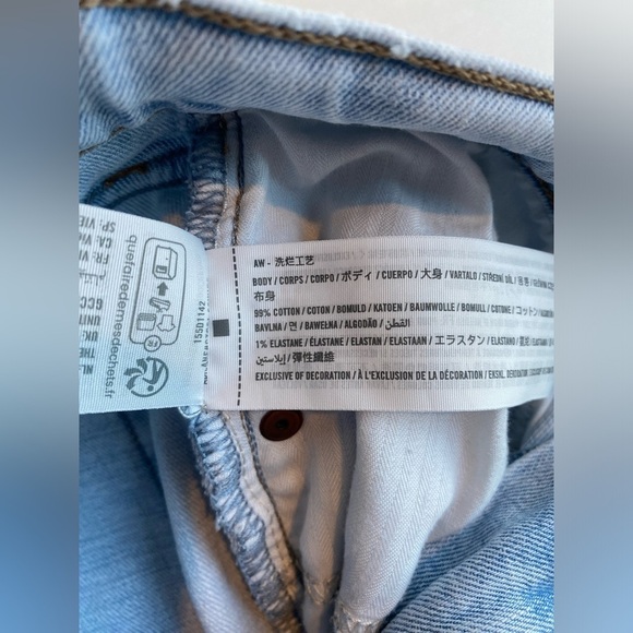 Abercrombie and Fitch Ultra High Rise 90s Slim Straight Split Hem Jeans 30/10XL - Picture 10 of 12